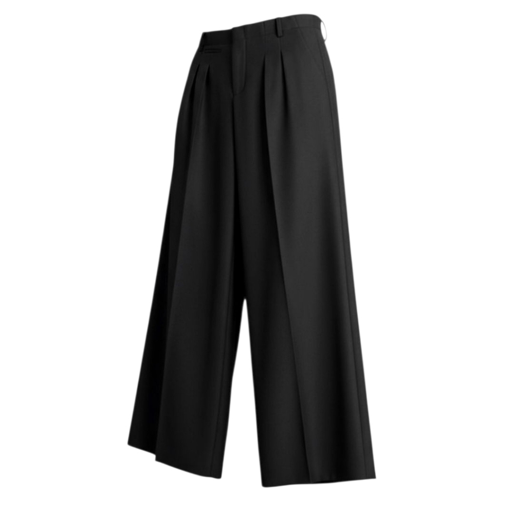 Maison Margiela Black Virgin Wool Cropped Trousers Pants Italy Size 38 (US 2) - Picture 2 of 16